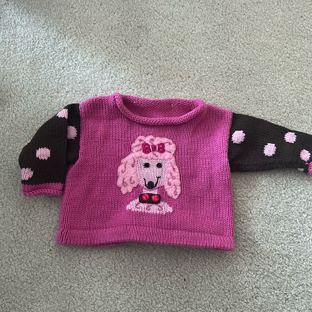 6-12 month poodle Sweater!!!! So cute